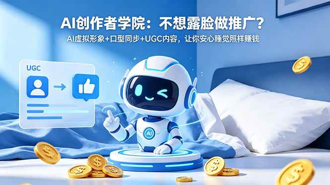 （18599期）AI创作者学院：不想露脸做推广？AI虚拟形象+口型同步+UGC内容，让你安心睡觉照样赚钱-离锋创库