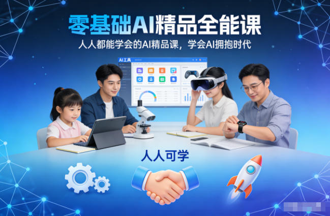 零基础AI精品全能课，人人都能学会的AI精品课，学会AI拥抱时代-离锋创库