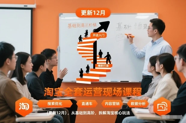 【精】淘宝全套运营现场课程(更新26年1月)，从基础到高阶，拆解淘宝核心玩法-离锋创库