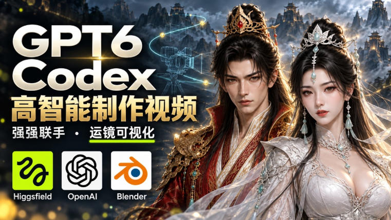 GPT-6 Astra×Codex高智能制作视频！联手Higgsfield，运镜可视化实战-离锋创库
